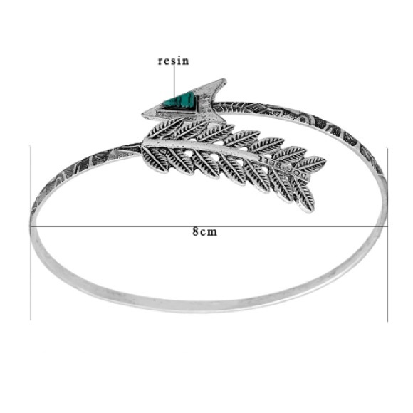 Arm Cuff Bracelet Bohemian Silver Tone - Picture 2 of 2